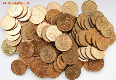 10коп.2006-2015-700шт. в блеске. - 10к.09сп.