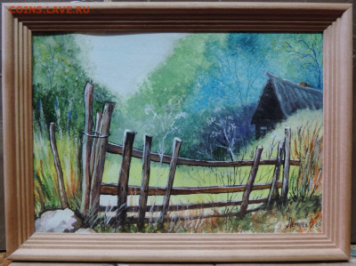 КАРТИНА в рамке За околицей с подписью художника - IMG_20230211_103322-1280x958