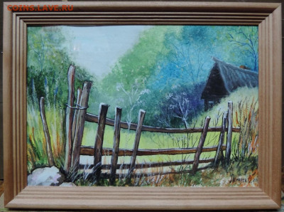 КАРТИНА в рамке За околицей с подписью художника - IMG_20230211_103347-1024x763