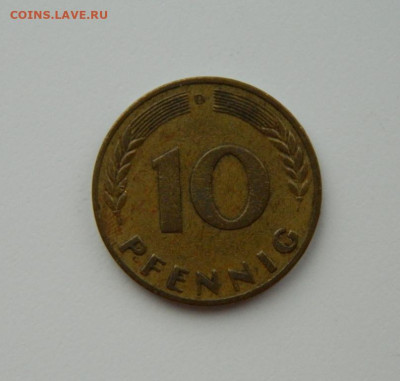 Германия 10 пфеннигов 1950 г."D" С рубля! до 16.02.23 - DSCN7785.JPG
