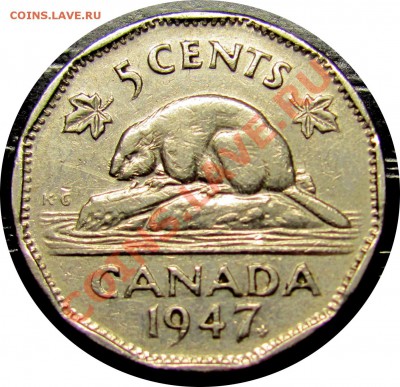 E63 Канада 5¢ George VI Canada Nickel 1947 до 16.12 в 22°° - E63 5 c 1947_1
