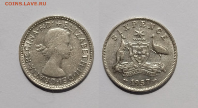Австралия 6 пенсов 1957 г Елизавета II - 17.02 - IMG_20230211_083318