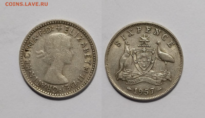 Австралия 6 пенсов 1957 г Елизавета II №2 - 17.02 - IMG_20230211_084410
