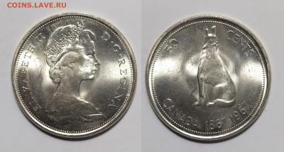 Канада 50 центов 1967 г Елизавета II без оборота Волк- 17.02 - IMG_20230211_083407