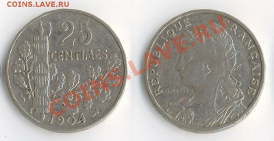 СТАРАЯ ФРАНЦИЯ 25 сантимов 1904 до 22:00мск 15.12.11 - france_25cent