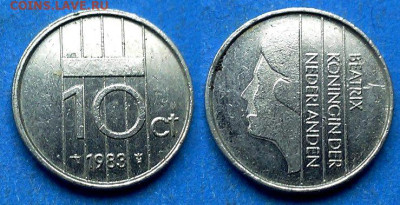 Нидерланды - 10 центов 1983 года до 19.02 - Нидерланды 10 центов, 1983