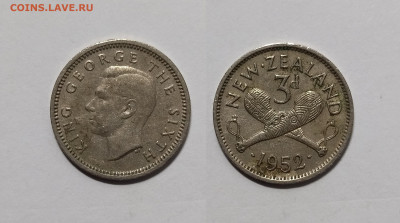 Новая Зеландия 3 пенса 1952 г Георг VI - 19.02 - IMG_20230213_095846