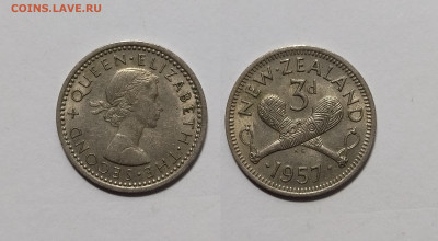 Новая Зеландия 3 пенса 1957 г Елизавета II - 19.02 - IMG_20230213_095914