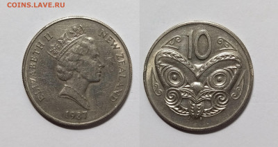 Новая Зеландия 10 центов 1987 г Елизавета II - 19.02 - IMG_20230213_102333