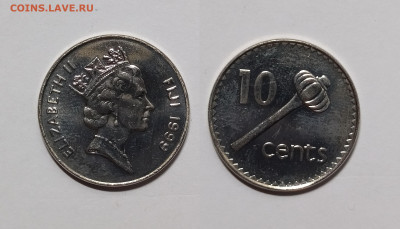 Фиджи 10 центов 1999 г Елизавета II - 19.02 - IMG_20230213_101242