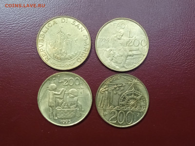 Сан-Марино 200 лир 4 монеты до 20.02.2023 года в 22.00 - IMG_20221208_224012