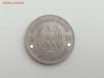 Германия 2 рейхсмарки, 1934 Кирха до 20.02.2023г - 1