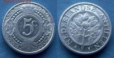 Нид. Антильские острова - 5 центов 1999 года до 19.02 - Нидерландские Антильские острова 5 центов, 1999