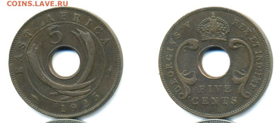 Британская Восточная Африка 5 центов, 1925 до 17.02 - EA5c1925