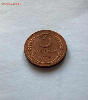 3 копейки 1924г., до 20.02.23г. - 324-3