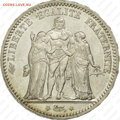 Монета с изображением женской груди ))) - 5-frankov-1873-a-avers-132217