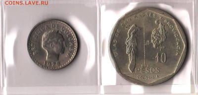КОЛУМБИЯ 10 сентаво 1978 и 10 песо 1981. До 21.02 (ВТ) - COL1.JPG