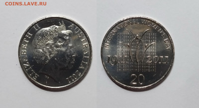 Австралия 20 центов 2011 г 100 лет женскому дню - 21.02 - IMG_20230214_104613