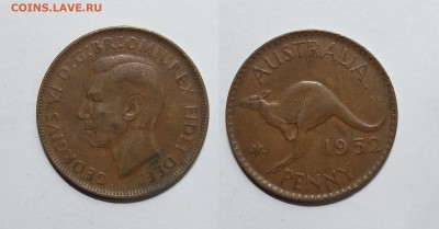 Австралия 1 пенни 1952 года Георг VI - 21.02 - IMG_20230215_072935