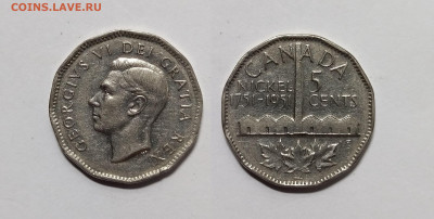 Канада 5 центов 1951 г, никель, Георг VI - 21.02 - IMG_20230214_105430