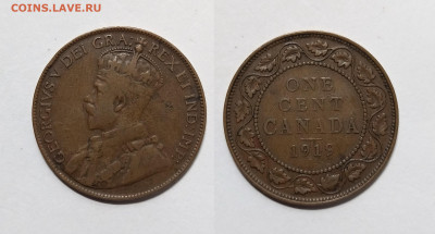 Канада 1 цент 1919 года Георг V большой тип - 21.02 - IMG_20230214_105617