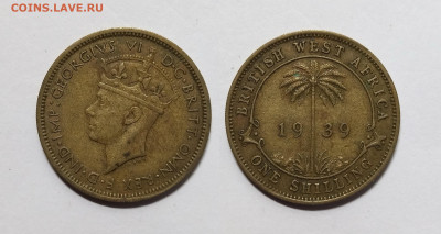 Британская Западная Африка 1 шиллинг 1939г Георг VI - 21.02 - IMG_20230214_104519