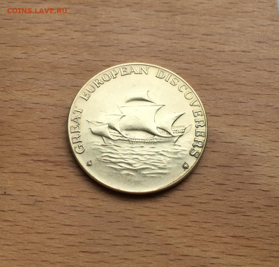 жетон Христофор Колумб 1451-1506 корабль парусник флот - IMG_0398.JPG
