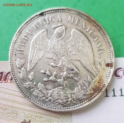 1 песо 1904 г Большая шляпа Окончание: 22:00 по МСК 22.02.23 - Песо большая шляпа 1904 А