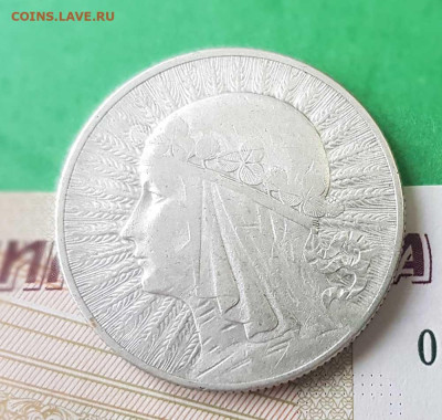 5 злотых 1932 г Ядвига  Окончание: 22:00 по МСК 22.02.23 - 5 злотых 1932 Ядвига Р