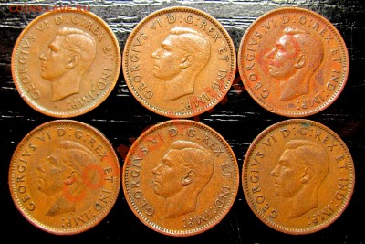 F14 1¢ Канада 6 шт. 1941, 42, 43, 44, 45, 47 до 17.12 в 22°° - F14 1C 6 PCS I_2