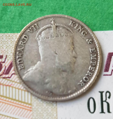 10 центов 1902 Цейлон   до 22:00 по МСК 24.02.23 - 10 центов 1902 Цейлон А