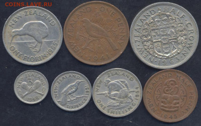 2 кроны 1941-65 г. 21 .02.203 г - Н.Зеландия