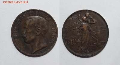 Италия 10 чентезимо 1911 г 50 лет Королевству - 24.02 - IMG_20230215_072713