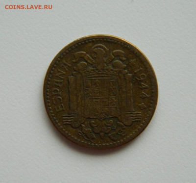 Испания 1 песета 1944 г. С рубля! до 27.02.23 - DSCN8608.JPG