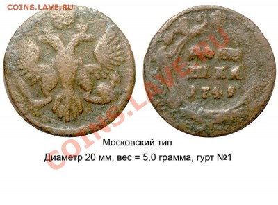 Полушки 1730-1754 годов. Галерея - Полушка 1749 №1