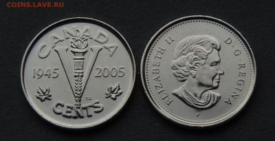 Канада 5 центов 2005 60 лет Победы до 27.02 - 60 лет.JPG
