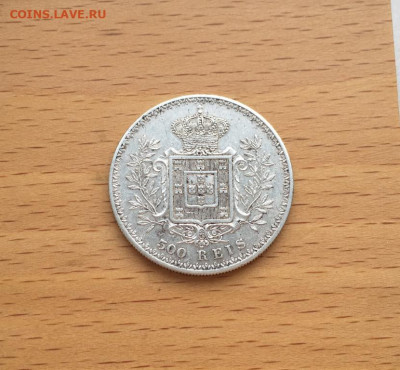 Португалия 500 реалов рейс 1899 Карлос I Серебро XF - portugalija_500_realov_rejs_1899_karlos_i_serebro (2)
