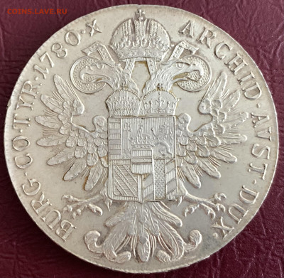 Талер Марии-Терезии 1780г.,с 200 руб.,до 24.02.23г.22:15 мск - 04F0B143-BD18-43B5-8ABD-ACF6C3EDA869