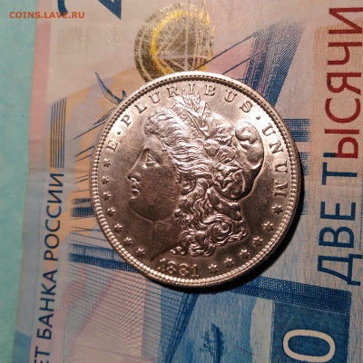 Морган 1881г.в блеске, one dollar, до 27.02.23г. 22:00 - 20230222_210421