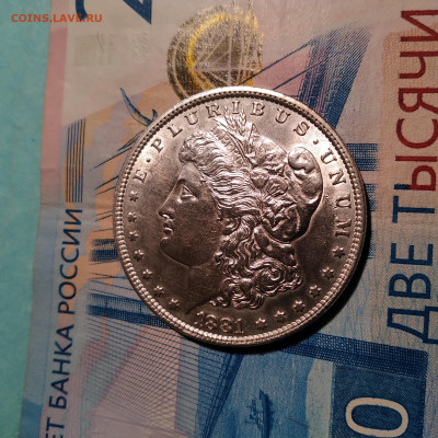 Морган 1881г.в блеске, one dollar, до 27.02.23г. 22:00 - 20230222_210419