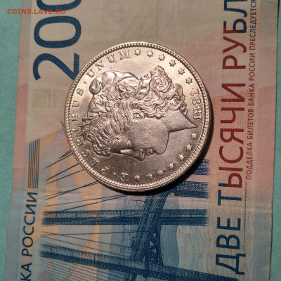 Морган 1881г.в блеске, one dollar, до 27.02.23г. 22:00 - 20230222_210232