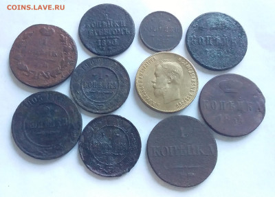 Царская Россия: 9 монет Николая 1,2 +бонус 10р 1901г Копия - Николай 1,2 10 монет Р  ЖИосиф