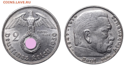 Германия. 2 марки 1939 г. D. До 26.02.23. - Р1284