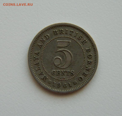 Малайя и Британское Борнео 5 центов 1961гС рубля!до 01.03.23 - DSCN8855.JPG