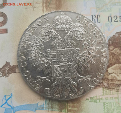 Талер Марии-Терезии 1780г. Рестрайк с 200р. до 03.03.23 - 20230226_115849
