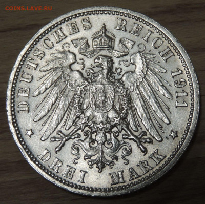 3 марки 1911 года Вюртемберг "Король Вильгельм II" - DSCN0098.JPG