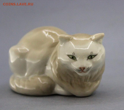 Фарфоровая статуэтка ,, Кошка ,, Старая Гжель - 1784.JPG