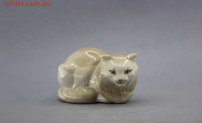 Фарфоровая статуэтка ,, Кошка ,, Старая Гжель - 1783.JPG
