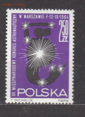 Польша 1964 астрономия 1м** до 06 03 - 38е