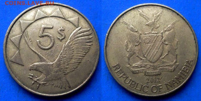 Намибия - 5 долларов 2012 года (Фауна) до 7.03 - Намибия 5 долларов, 2012
